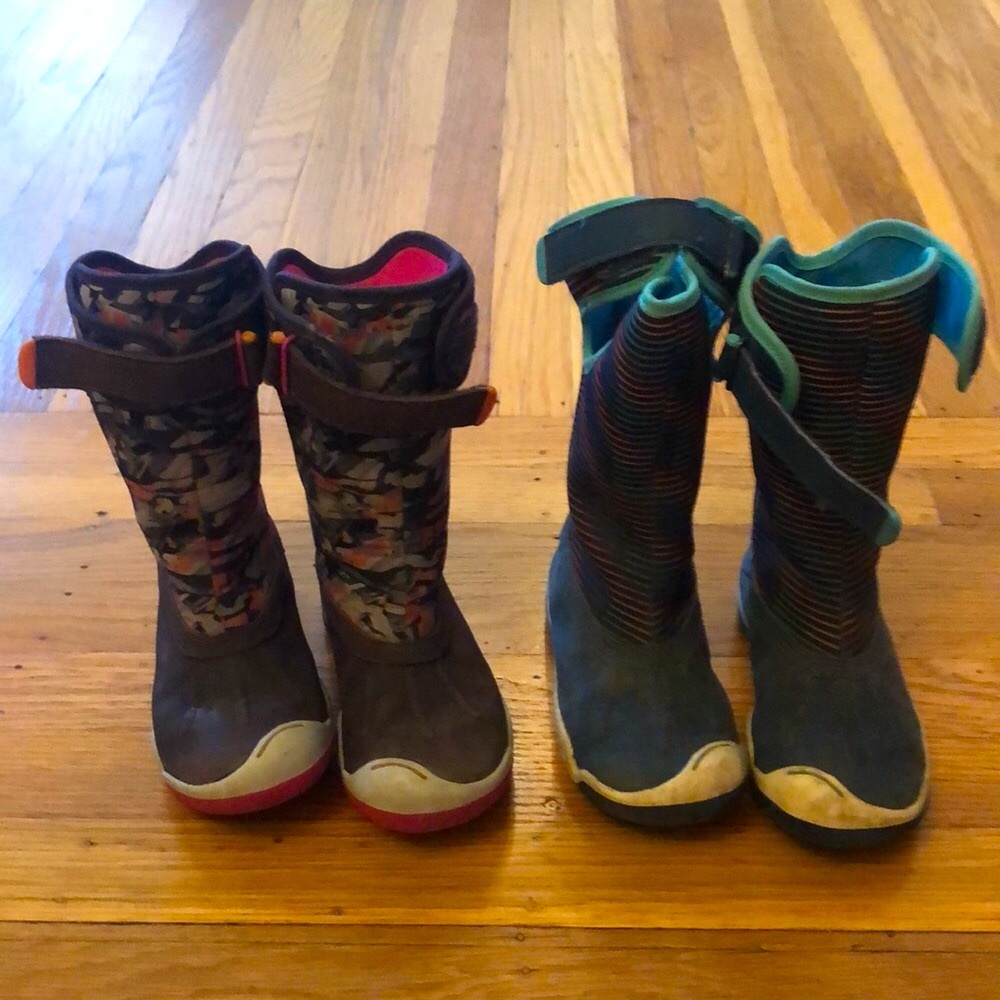 Two pairs Plae Thandi boots (sizes 10 and 10.5)